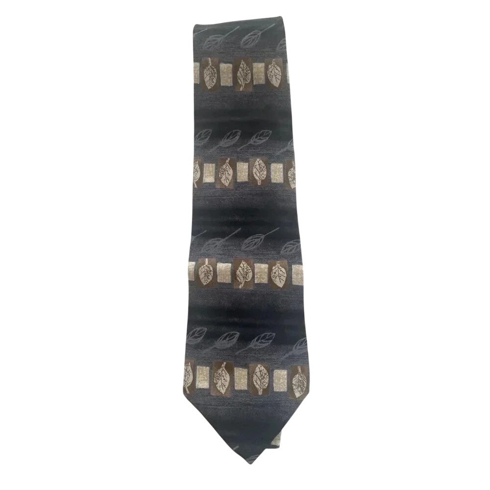 Louis Feraud 100% Silk Tie. Handsome/Sophisticated Gray,‎ Brown, Beige. No Marks